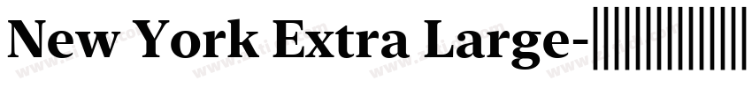 New York Extra Large字体转换